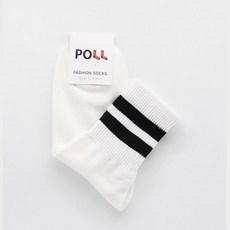 여자 여학생 교복 발목예쁜 두줄 화이트 양말 땀흡수 패션 롱삭스 사계절 흡습좋은