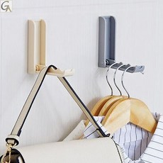 무타공 벽걸이형 후크 휴대용 접이식옷걸이 다용도 L자 걸이 가방수납걸이 실용적 책상가방걸이 가방행거 행거걸이, 디자인:너구리, 너구리