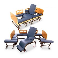 海夫名一分離式移位床未滅菌 YOFA 名一生技 泡棉床墊 電動床結合床椅 電動升降、可坐、可躺、可移動(YM2000B), 左開門, 右開門