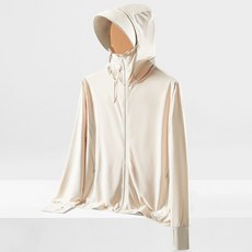 메이킹유 비치웨어 수영복 자외선차단 8989후드집업래쉬가드, 베이지