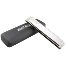 Easttop 東方之最 24孔C調複音口琴 T2403 輕鬆吹出動人旋律 享受音樂帶來的樂趣, 1個, 銀色