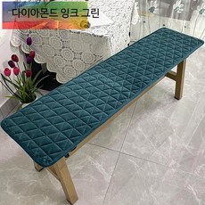 방석쿠션 두툼한 긴의자방석 식탁의자 사무실 의자 벤치, 잉크 그린 벤치 길이 30x120cm