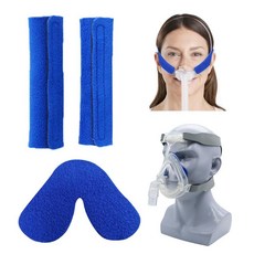 DeaHea CPAP 헤드기어 스트랩 커버 코 패드 포함 쿠션 범용 마스크 풀 페이스 하프 페이스피스 재사용 가능한 호흡기 가스 커버 287377, DeaHea CPAP 헤드기어 스트랩 커버, 코 패드