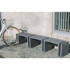 一個兩用日本原裝進口自行車停車處自行車架自行車存放處單車停車架可坐戶外凳子家具, 1個, Black