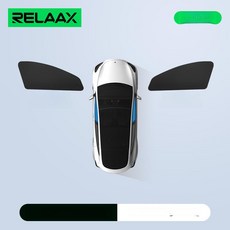 NOVA 모델y썬쉐이드 햇빛가리개 선블라인드, 1개, 3 리프레시 버전 앞쪽 측면 창 2 점심시간