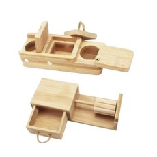 나무로 햄스터 기니피그 쥐 작은 동물 토끼 친칠라 노즈워크 퍼즐 간식, 1개