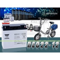 YUASA 湯淺電池 REC22-12 12V22AH 電動車電池, 1個