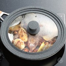 HD 실리콘 멀티뚜껑 24-28cm 후라이팬 덮개 커버 중형 그레이, 1개