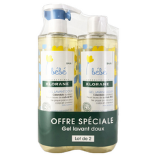 KLORANE 蔻蘿蘭 寶寶金盞花洗髮沐浴精 2x500ml 按壓瓶 補充瓶 (平行輸入), 1套裝
