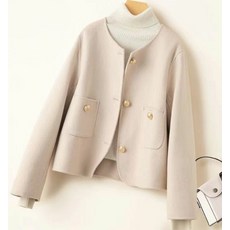 렐티드 노카라 심플 모직 자켓 3color 1125450, 커피 FREE