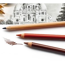 콘테어파리스 conte a paris 미술스케칭연필 연필콘테, 스케칭콘테sepia, 본상품선택