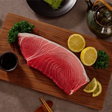 튜나바이브 유럽인증제품 프리미엄 참다랑어 쫄깃한 5번 뱃살 1kg이상(1010g~1100g) 대용량 최고급 냉동 참치회, 1개