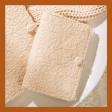 絨絨玩偶熊 活頁本 A5手帳本, 1個, 【米黃】絨絨玩偶熊（無小熊刺繡）,A6-無內頁（僅活頁外殼), 米黃