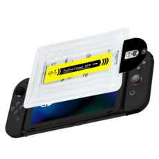 貼膜達人 任天堂 Switch 零失敗秒貼 玻璃保護貼 螢幕保護貼, 簡易無塵艙-高清版, 1個, Switch 2