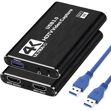 4K 캡처 카드 게임 1080P 60FPS게임 녹화용 Capturadora De Video용 라이브 스트리밍 방송은 마이크 입력 및 3.5MM 헤드폰 출력을 지원합니다