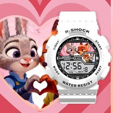 주토피아 어린이 스포츠 손목시계 주디 닉 디지털 방수 키즈 시계, 수입, 13, 1cm