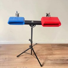 타악기 잼 클램프 밴드 카우벨 드럼 합주 종소리 동일한, 1개, 스탠드 포함 레드 블루 불링 세트