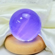 螢石球 6.6cm 藍紫色流沙細閃羽毛體夢幻色星空光, 1個