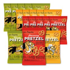 호랑이형님 프레첼 볶음양념 85g*6개+체다치즈 85g*6개+와사비맛 85g*6개, 1세트, 85g