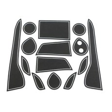 도요타KIQI 자동차 안티 슬립 게이트 슬롯 패드 매트 미끄럼 방지 도어 그루브 매트 도요타 C-HR Chr C HR, White, 1개