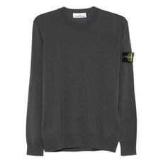 스톤 아일랜드 컴퍼스 배지 크루넥 스웨터