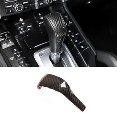 Taruisixt Real Carbon Fiber Interior Sequins Styling Car Center Console Gear Shift Knob Head Cover, 카본 파이버 블랙