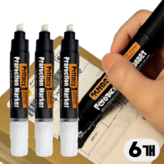 드로우데일리 대용량 송장 지우개 개인정보스틱, 6개, 투명