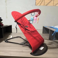 흔들의자 접이식 흔들침대 흔들요람 신생아흔들침대, 레드 프리미엄 두꺼운 면직물