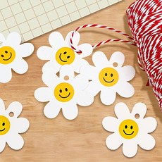 만들기대장 스마일 꽃텍 1개 선물포장 택 꽃텍 플라워텍 dew+76773Hw