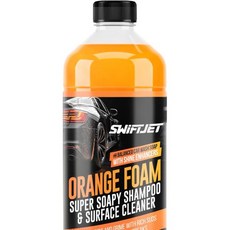 SwiftJet 오렌지 폼 세차 비누 - pH 균형 슈퍼 비눗물 샴푸 및 표면 클리너 자동차 트럭 SUV 보트용 두꺼운 거품 수드 스트릭 프리 샤인 왁스 실란트에 안전 64 F, 16 FL OZ