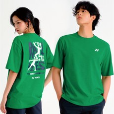 【KB韓國羽球】2025秋冬 RALLIES綠色戰衣 潮流運動風 男女同款，球場街頭都帥氣 253TS044U, 1個, 105/XL