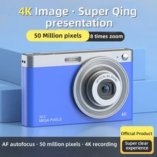 초 50메가픽셀 디지털 카메라 4K 8배 광학 줌 2.88인치 IPS 스크린 텔레스코픽 Iens Entry-Ievel, 01 Standard, 01 CHINA, 02 파란색