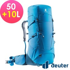 【deuter 德國】AIRCONTACT CORE拔熱式透氣背包50+10L(3350322藍/登山包/長途登山包), 藍