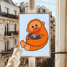 펀치 원숭이 그림 서예 캔버스 예술 침실 거실 홈 장식 벽장식 데칼 선물, C. 30X40cmFrameless