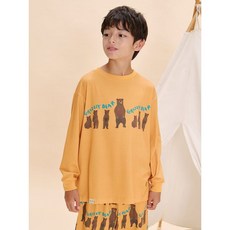 빈폴 키즈 BI4941U19E Print Bakery 아트웍 티셔츠 세트 잠옷 옐로우 989232