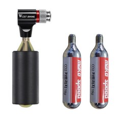 WESTBIKING 자전거 CO2인젝터+카트리16g 2개, 임의색상