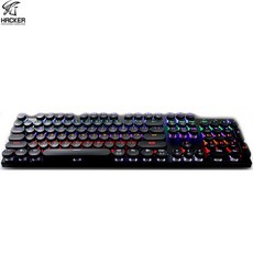 ABKO 키보드 키패드 기계식키보드 게이밍키보드 자판기 타자기 글자판 유선키보드 레트로키보드 글자보드 USB키보드 관공서 추천, 블랙적축