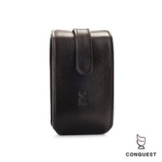 【CONQUEST】德國 MUHLE 穆勒 RT3 刮鬍刀皮革收納套 手工皮套 旅行收納 適用絕大多數傳統刮鬍刀, 1個, 黑色 RT3, 1