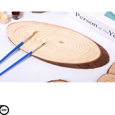 타원형 나무판 미술 그림재료 실내 인테리어 장식품