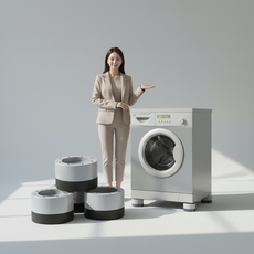 간편설치 부식방지 세탁기 받침대 스토퍼 진동방지패드 소음 밀림 고정패드, 2-미끄럼방지용0.5cm