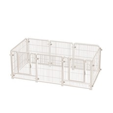 강아지 울타리 메탈 울타리 화장실 분리 울타리 실내용 조립식 울타리 DIY 8장 문 2개 포함, 1개, 흰색