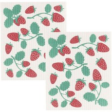 나우디자인 스웨디쉬 디쉬크로스, 2개, Strawberries