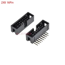 직각 수 소켓 IDC 케이스 헤더 PCB 커넥터 로우 Dc3 6 핀 10 34/40 2.54mm 피치 5, 02 5Pcs, 05 2X8 16PIN