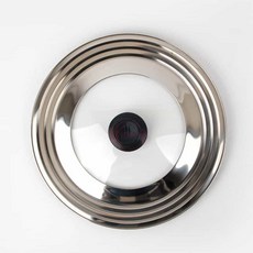 스테인레스 후라이팬 뚜껑 다용도 커버 원형 기름방지 튀김요리 후라이팬안전덮개 기름튐방지, 중 24~28 (CG90174), 1개