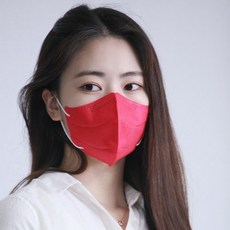 한솔메디텍 새부리형 컬러마스크 국산원단 12종 대형 색상별 30매+덤 20매, 레드, 10세트, 5개입