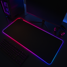 LED게이밍 마우스장패드 대형 80 x 30 cm, 1개, 블랙 80x30