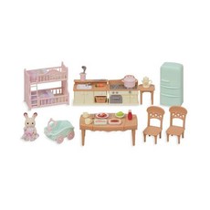 실바니안 패밀리 주방 가구 세트 식탁 냉장고 침대 의자 이층집 피규어 Sylvanian-147482