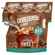 쟈뎅 아메리카노 스위트 유통기한임박 2026.07.09일까지, 4개, 1L