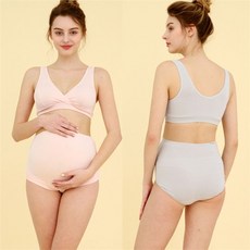 쁘띠마리에 면스판 캡내장 수유브라팬티세트 4color M L XL 95 100 105 SET