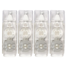 모닝글로리 비움 미니 수정테이프 4M, 4개, 투명